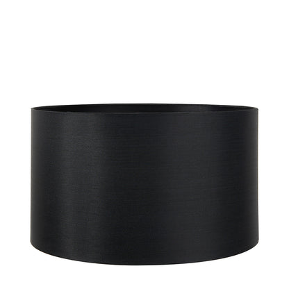 Zara 40cm Black Silk Cylinder Lampshade | Luxury Silk Shade