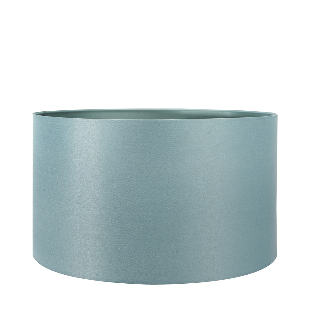 Zara 40cm Duck Egg Silk Cylinder Lampshade | Luxury Silk Shade