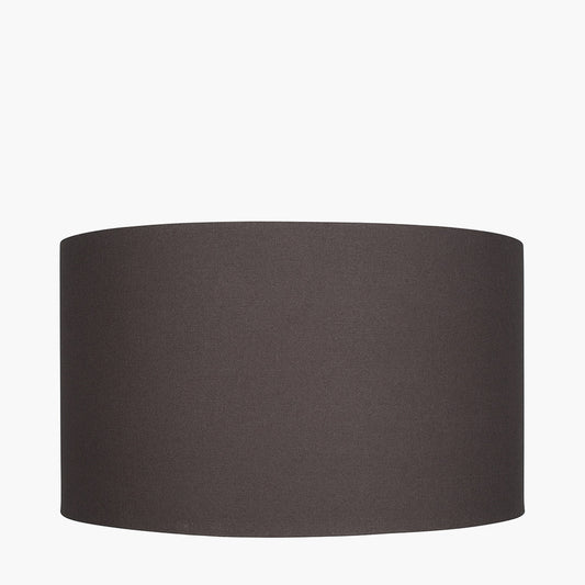 Henry 45cm Grey Handloom Cylinder Lampshade