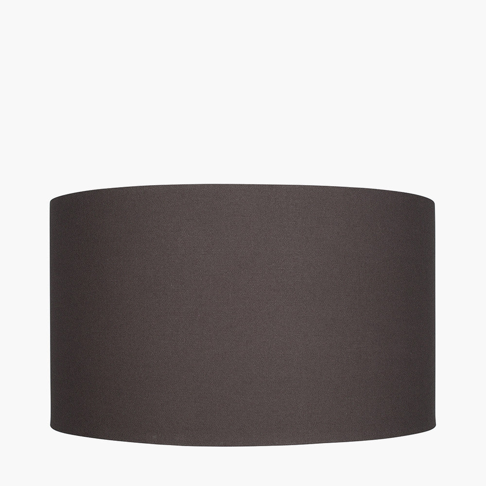 Henry 40cm Grey Handloom Cylinder Lampshade