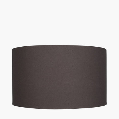 Henry 40cm Grey Handloom Cylinder Lampshade