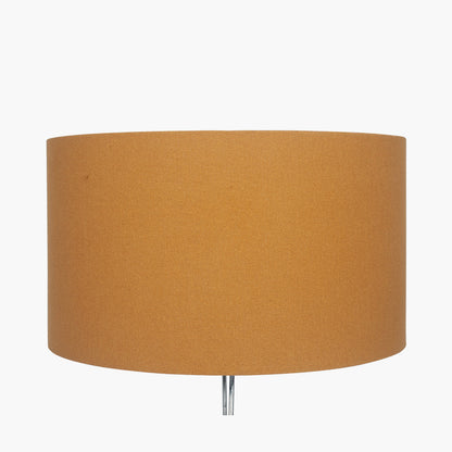 Henry 45cm Mustard Handloom Cylinder Lampshade