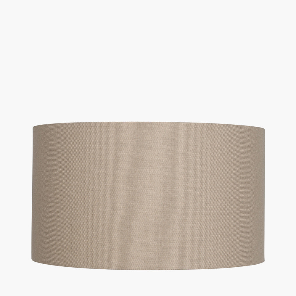 Henry 35cm Taupe Handloom Cylinder Lampshade