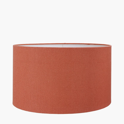 Henry 40cm Tobacco Handloom Cylinder Lampshade | Cotton Lampshade
