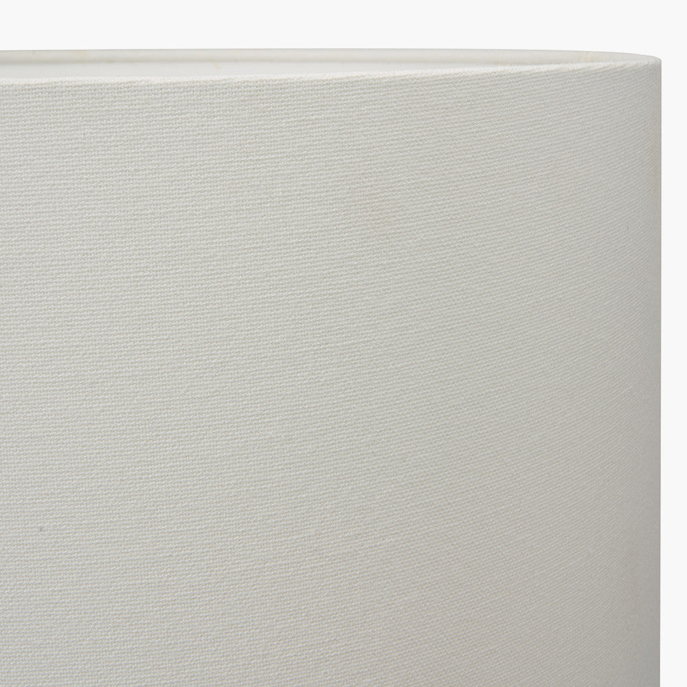 Henry 40cm White Handloom Cylinder Lampshade