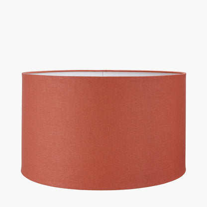 Henry 45cm Tobacco Handloom Cylinder Lampshade | Cotton Lampshade
