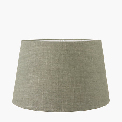 Milos 30cm Pistachio Green Linen Tapered Lampshade – Natural Texture with Contemporary Elegance