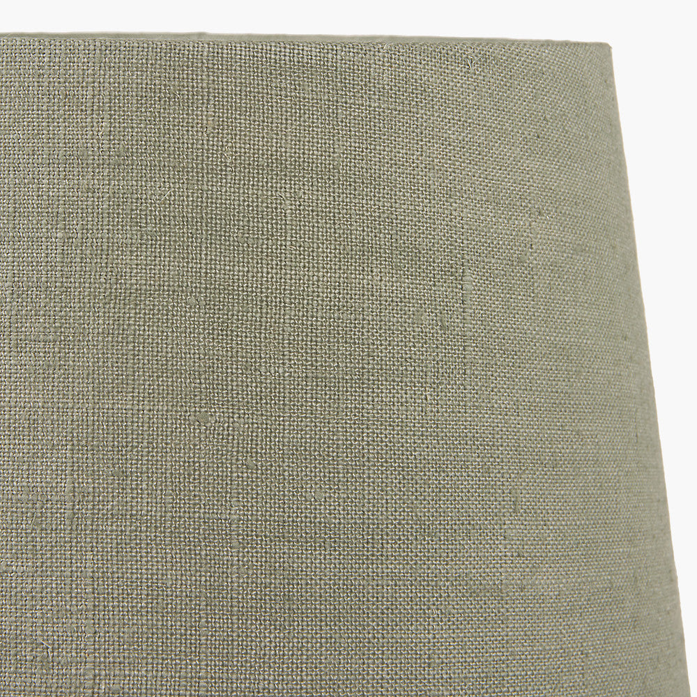 Milos 35cm Pistachio Green Linen Tapered Lampshade | Linen Lampshade