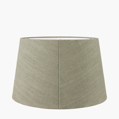 Milos 40cm Pistachio Green Linen Tapered Lampshade | Textured Natural Shade