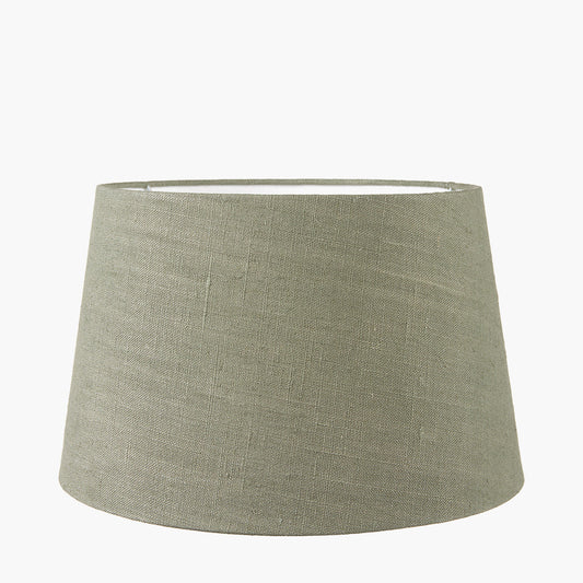 Milos 40cm Pistachio Green Linen Tapered Lampshade | Textured Natural Shade