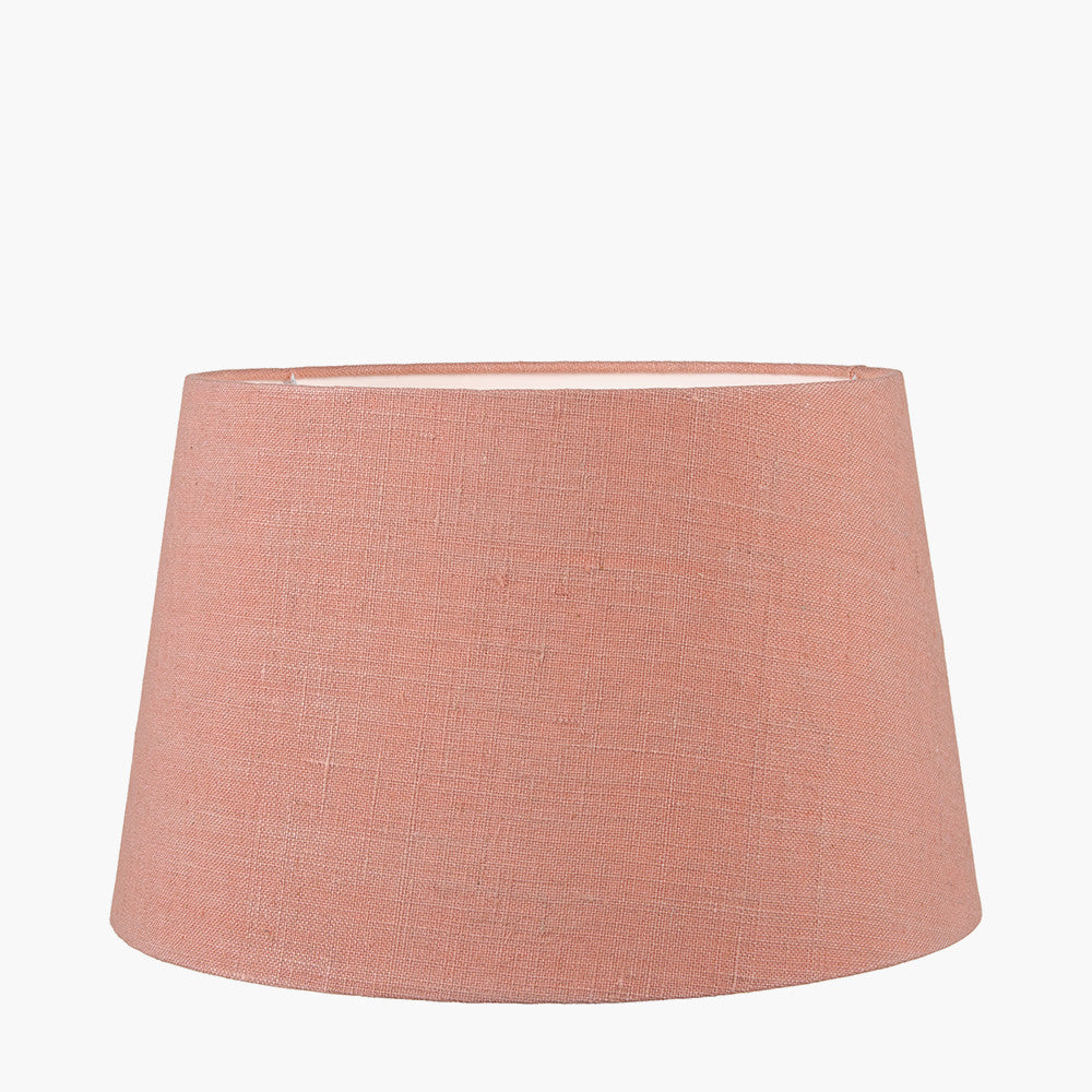 Milos 50cm apricot linen tapered fabric lampshade for table lamps, floor lamps and ceiling pendants
