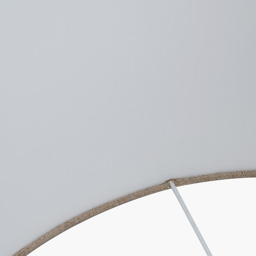 Edward 45cm Natural Linen Cylinder Lampshade | Large Linen Lampshade