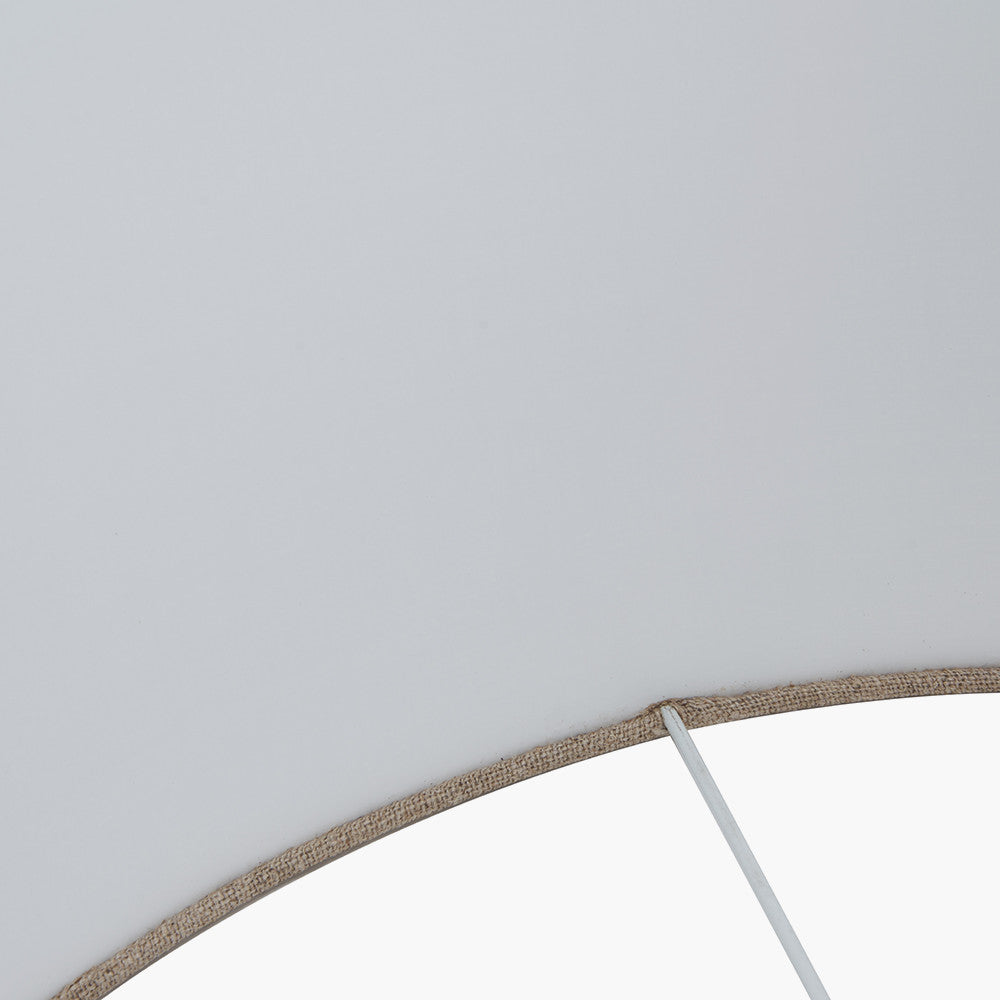 Edward 30cm Natural Linen Cylinder Lampshade – Organic Texture and Timeless Neutral Style
