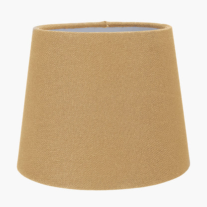 Pelham 15cm Taupe Handloom Tapered Candle Clip Lampshade – Classic Textured Design