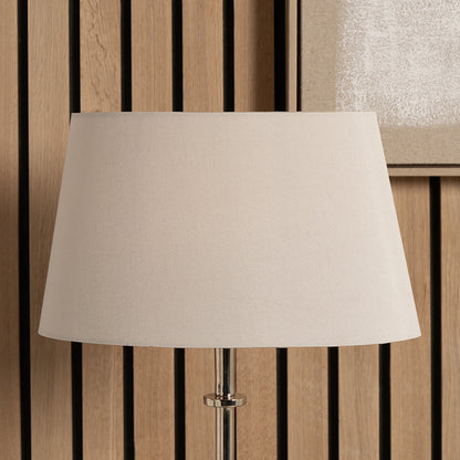 Martha 30cm Taupe Oval Silk Mix Tapered Lampshade – Warm Elegance and Contemporary Charm