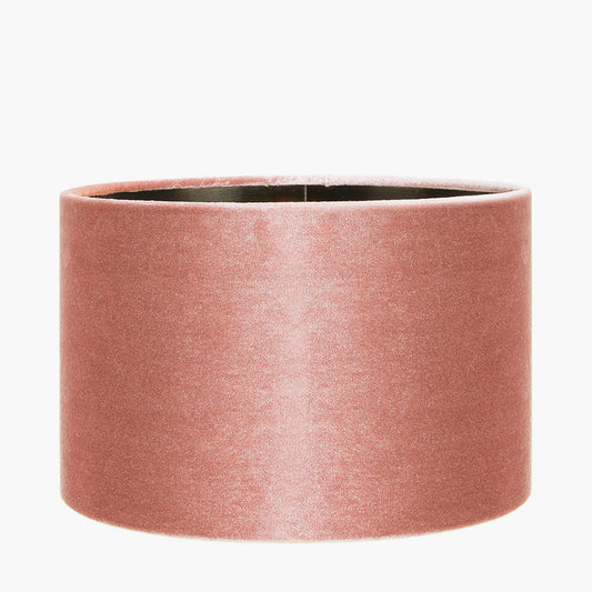 Bow 30cm Apricot Velvet Cylinder Lampshade – Elegant Velvet Lighting for Modern UK Homes