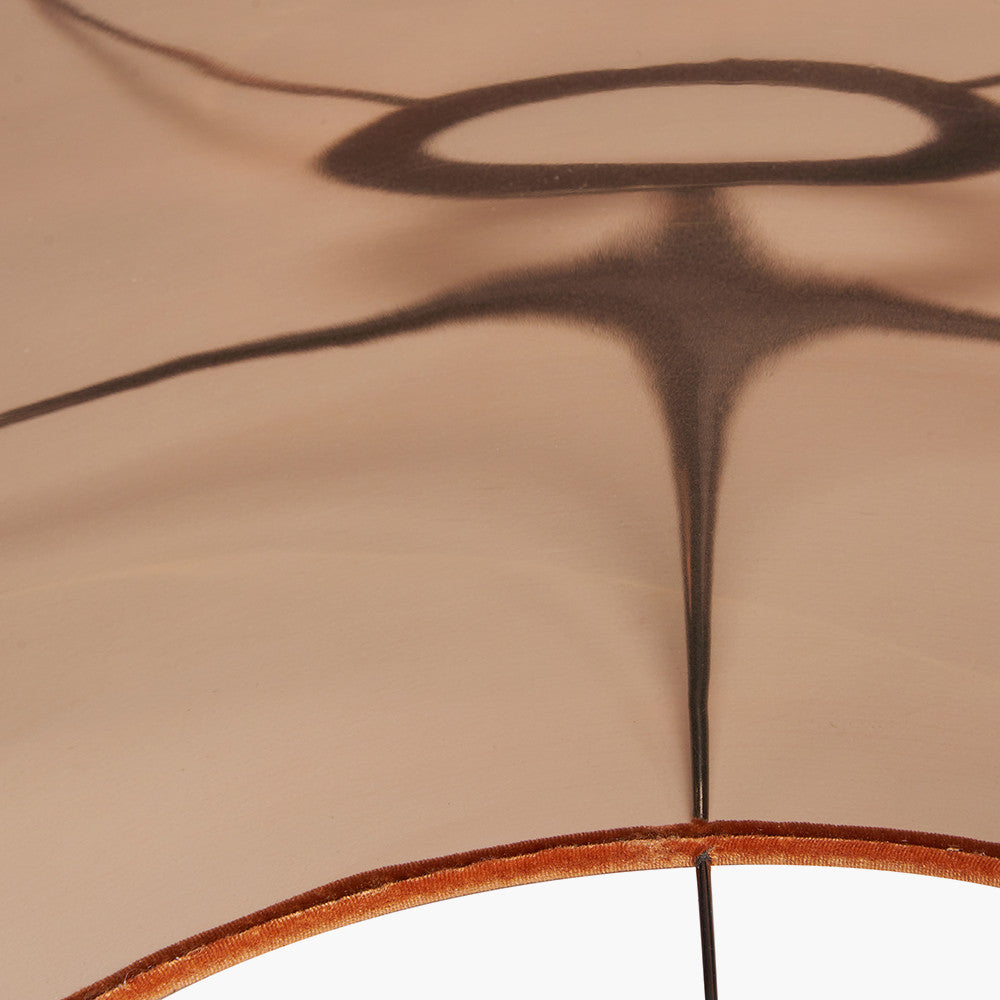 Bow 40cm Tobacco Velvet Cylinder Lampshade