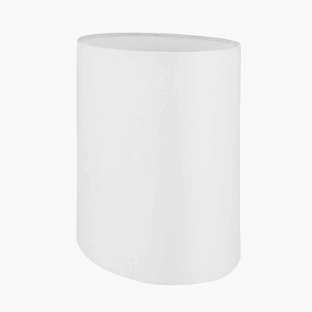 Mia 30cm Ivory Oval Cotton Mix Lampshade – Soft Neutral Elegance and Modern Simplicity