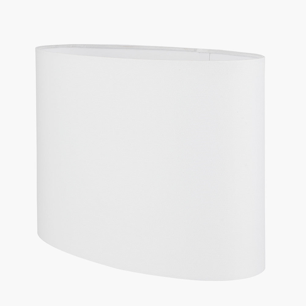 Mia 30cm Ivory Oval Cotton Mix Lampshade – Soft Neutral Elegance and Modern Simplicity