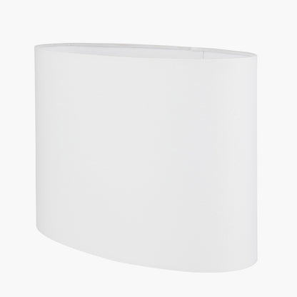 Mia 30cm Ivory Oval Cotton Mix Lampshade – Soft Neutral Elegance and Modern Simplicity