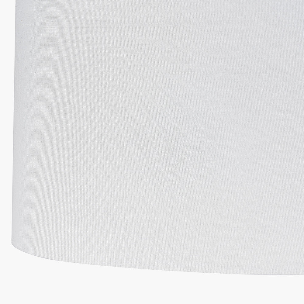 Mia 30cm Ivory Oval Cotton Mix Lampshade – Soft Neutral Elegance and Modern Simplicity