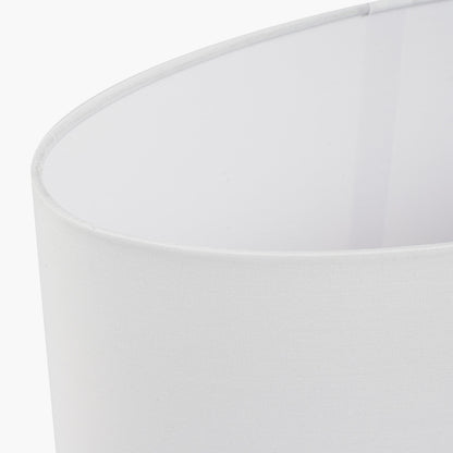 Mia 30cm Ivory Oval Cotton Mix Lampshade – Soft Neutral Elegance and Modern Simplicity