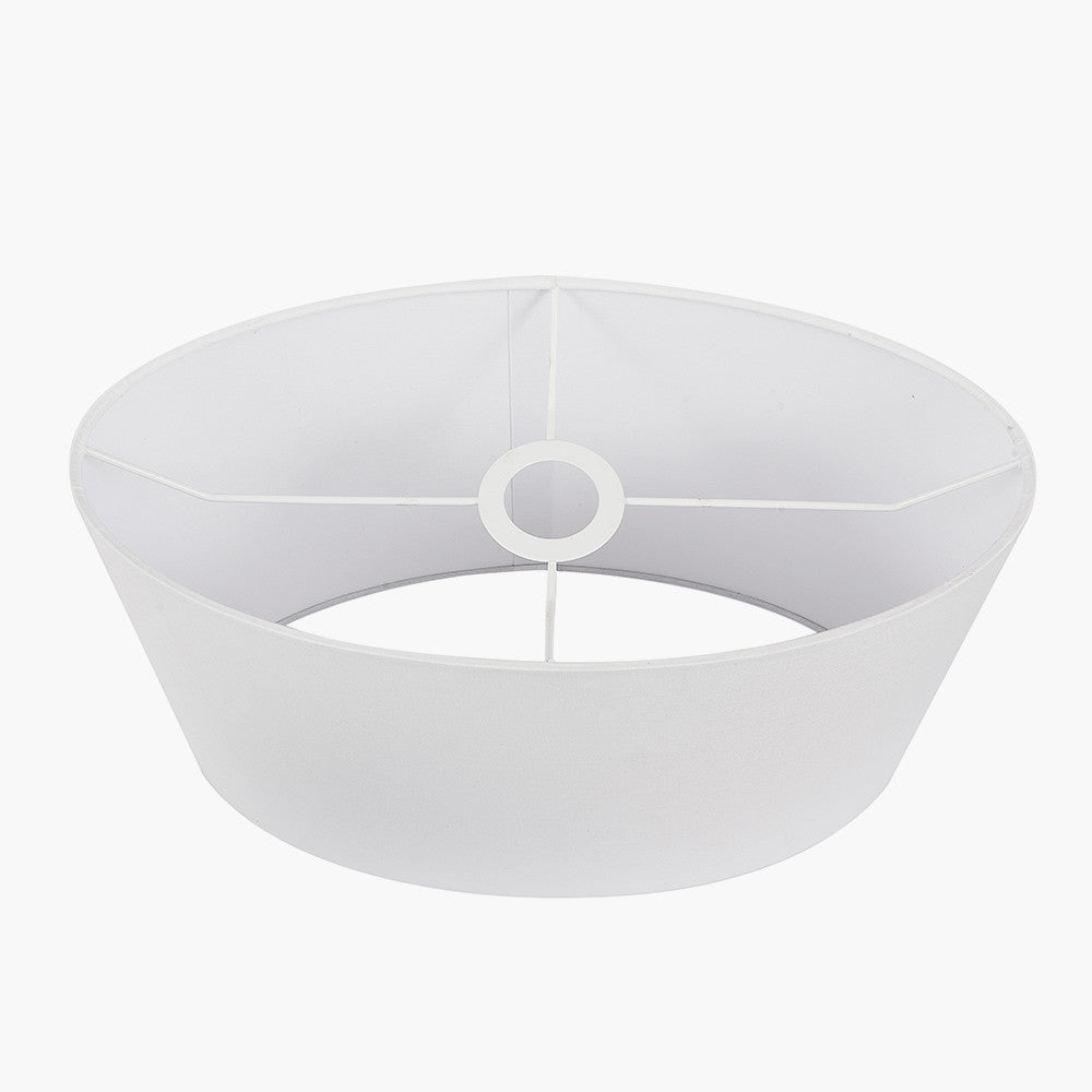 Mia 30cm Ivory Oval Cotton Mix Lampshade – Soft Neutral Elegance and Modern Simplicity