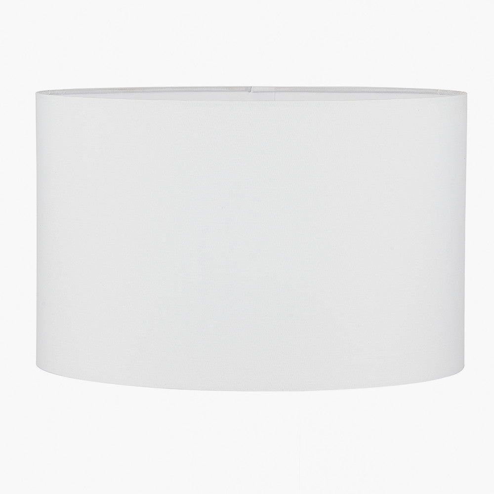 Mia 30cm Ivory Oval Cotton Mix Lampshade – Soft Neutral Elegance and Modern Simplicity