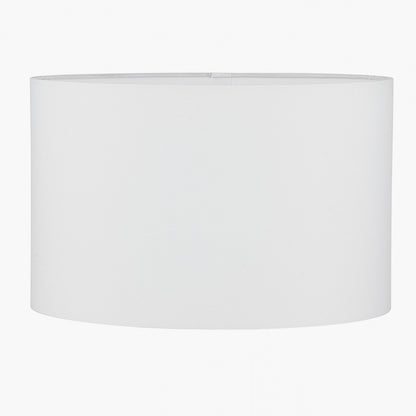 Mia 30cm Ivory Oval Cotton Mix Lampshade – Soft Neutral Elegance and Modern Simplicity
