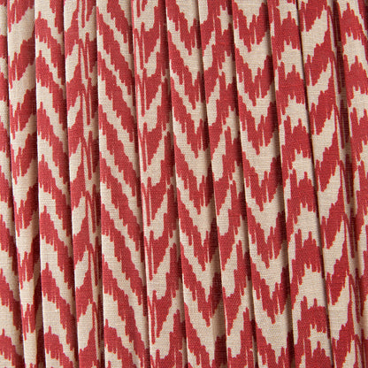 Vienna 30cm Red Chevron Mushroom Pleat Lampshade – Bold Colour, Timeless Pleats