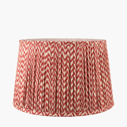 Vienna 30cm Red Chevron Mushroom Pleat Lampshade – Bold Colour, Timeless Pleats