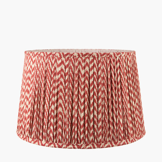 Vienna 40cm Red Chevron Pleated Lampshade | Patterned Lampshade