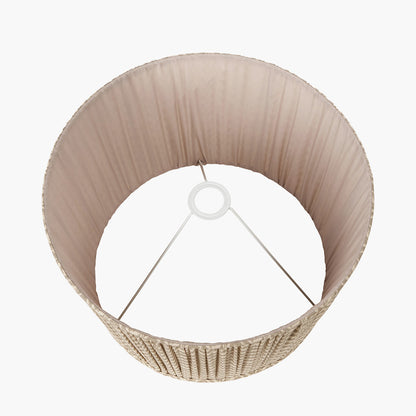 Vienna 30cm Taupe Chevron Mushroom Pleat Lampshade – Understated Elegance, Timeless Texture