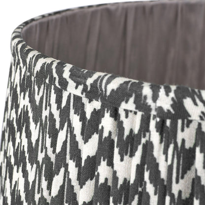 Vienna 30cm Black Chevron Mushroom Pleat Lampshade – Bold Pattern Meets Timeless Craftsmanship