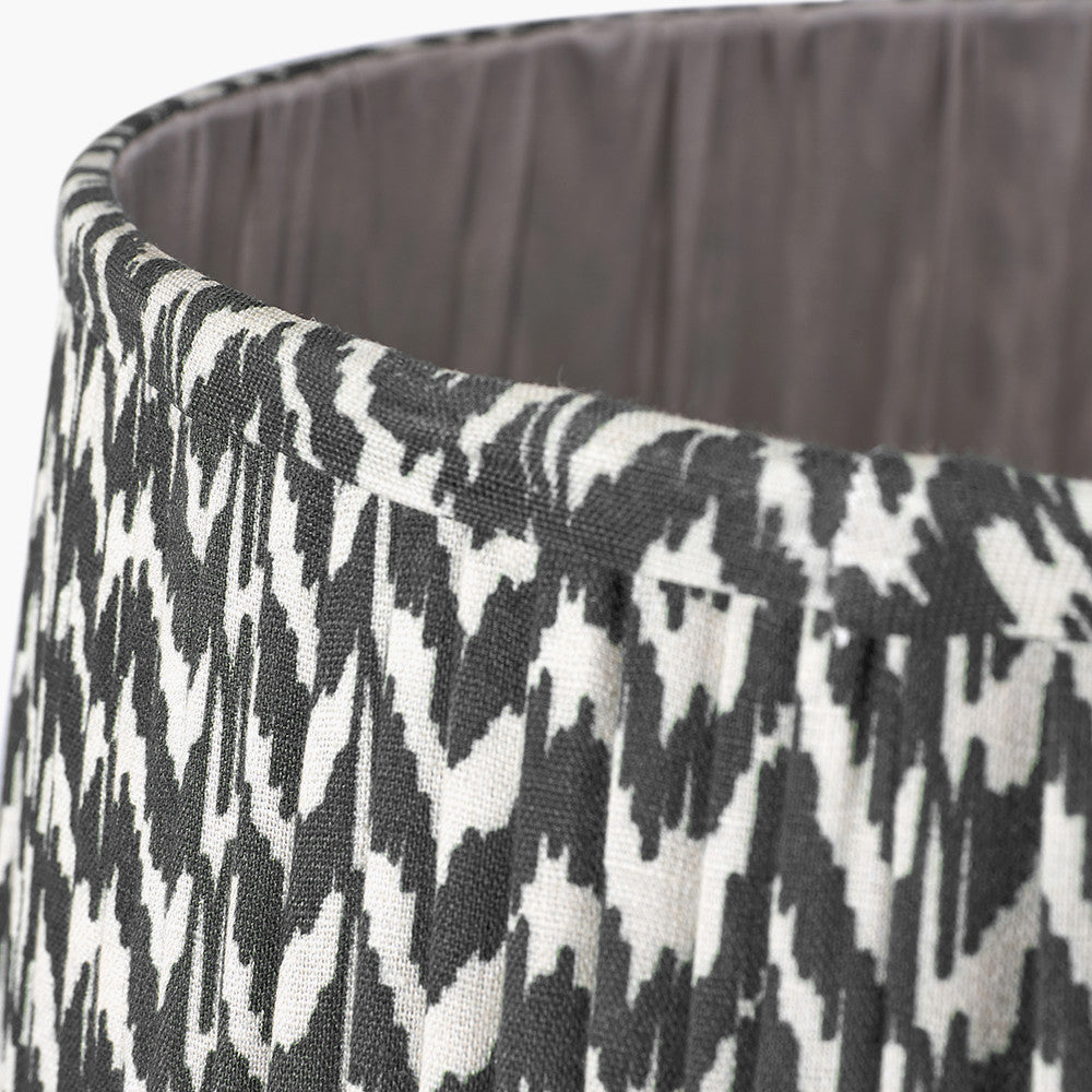 Vienna 45cm Black Chevron Mushroom Pleat Lampshade