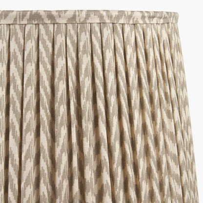Vienna 45cm Taupe Chevron Pleated Lampshade | Ikat-Inspired Shade
