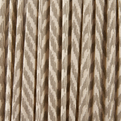 Vienna 45cm Taupe Chevron Pleated Lampshade | Ikat-Inspired Shade