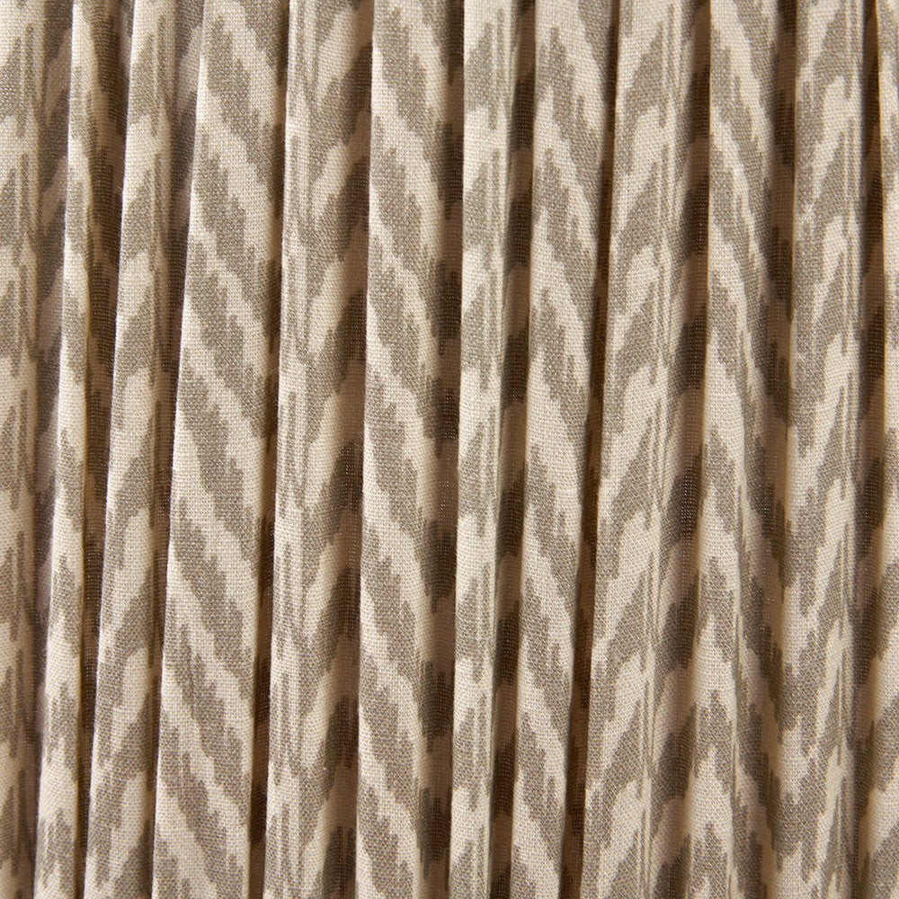 Vienna 40cm Taupe Chevron Pleated Lampshade | Ikat-Inspired Shade