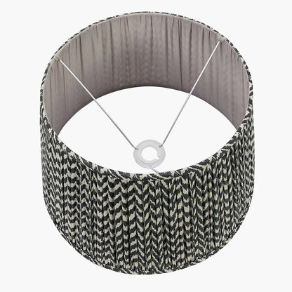 Vienna 50cm Black Chevron Mushroom Pleat Lampshade