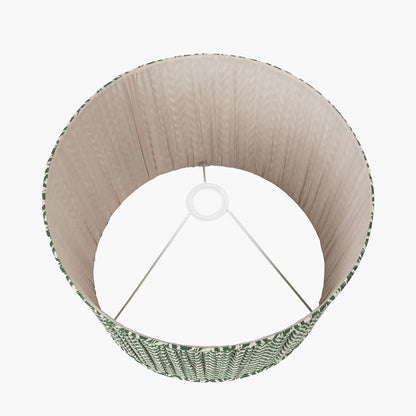Vienna 50cm Forest Green Chevron Lampshade | Mushroom Pleat Tapered Light Shade