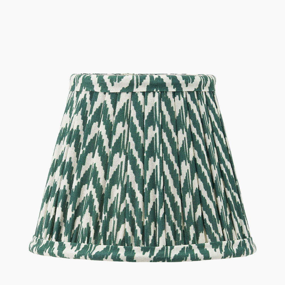 Vienna 16cm Forest Green Chevron Mushroom Pleat Lampshade – Rich Colour and Refined Craftsmanship