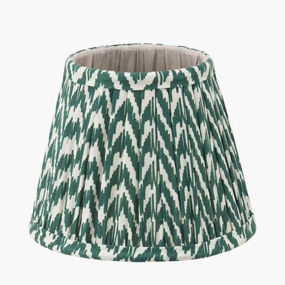 Vienna 16cm Forest Green Chevron Mushroom Pleat Lampshade – Rich Colour and Refined Craftsmanship