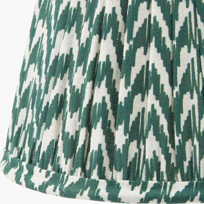 Vienna 16cm Forest Green Chevron Mushroom Pleat Lampshade – Rich Colour and Refined Craftsmanship