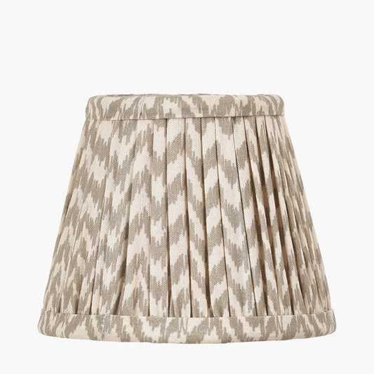 Vienna 16cm Taupe Chevron Mushroom Pleat Lampshade – Subtle Pattern and Timeless Texture