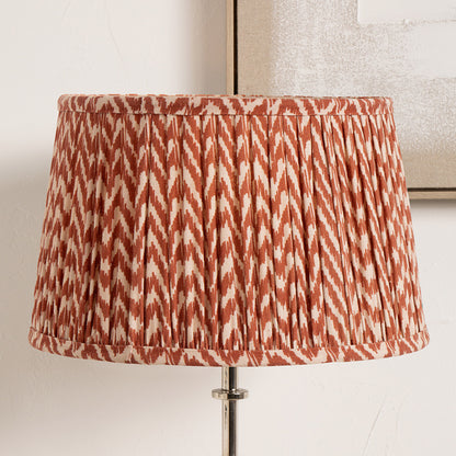 Vienna 40cm Red Chevron Pleated Lampshade | Patterned Lampshade