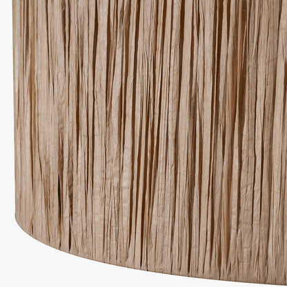 Tilia Natural Raffia 45cm Cylinder Lampshade | Large Scandi Raffia Light Shade