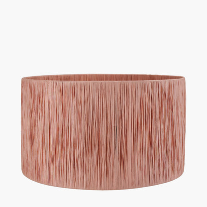 Tilia Apricot Raffia 45cm Cylinder Lampshade | Large Scandi Lampshade