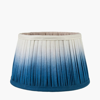 Scallop 40cm Blue Ombre Pleated Lampshade | Tapered Mushroom Light Shade