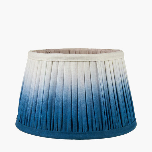 Scallop 40cm Blue Ombre Pleated Lampshade | Tapered Mushroom Light Shade