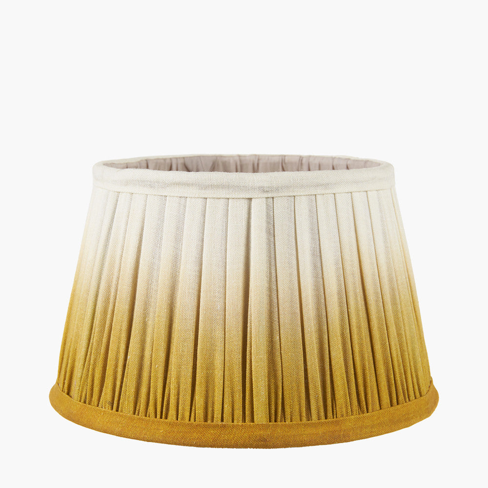 Scallop 40cm Mustard Ombre Pleated Lampshade | Tapered Statement Shade